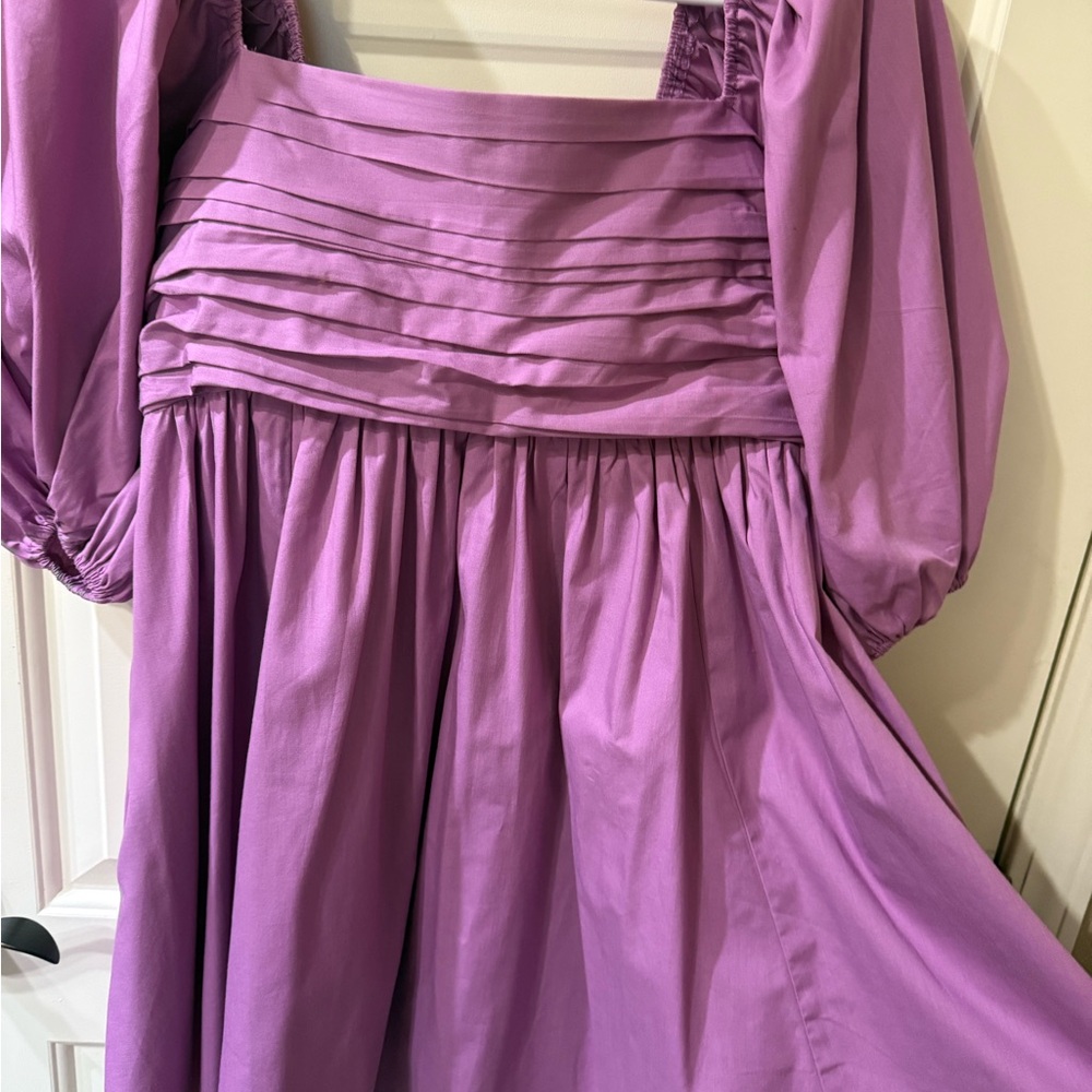 Abercrombie & Fitch Emerson Poplin Puff sleeve mini dress